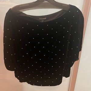 Intermix Velvet Dolman Blouse with Diamond detail